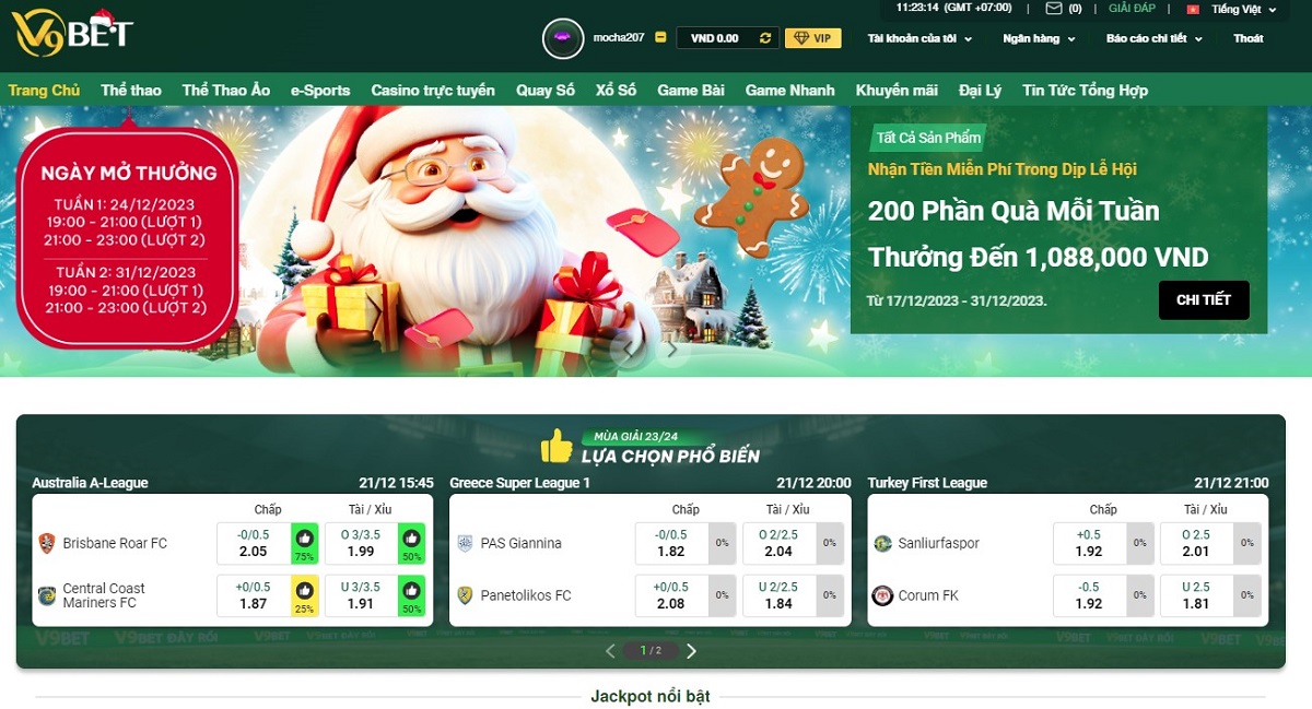 Giao diện v9bet Esport